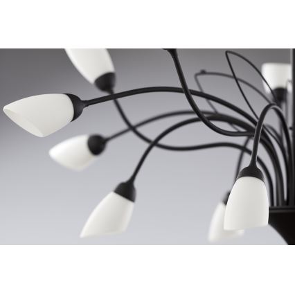 Jupiter 2057 - Lustre sur chaîne GLORIOSA 15xG9/14W/230V noir