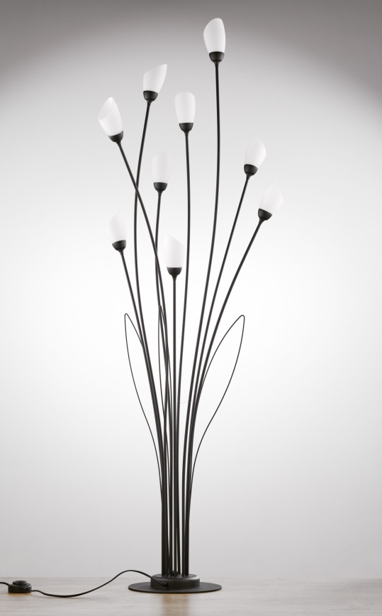 Jupiter 2058 - Lampadaire GLORIOSA 9xG9/14W/230V noir