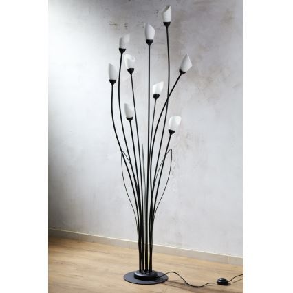 Jupiter 2058 - Lampadaire GLORIOSA 9xG9/14W/230V noir