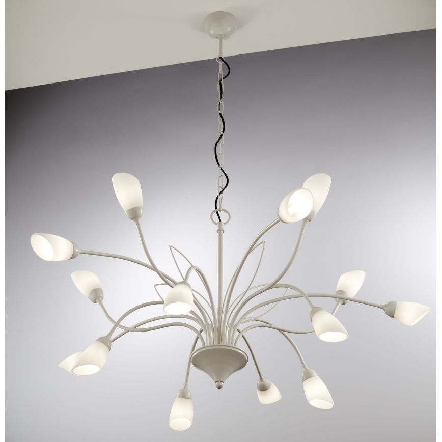 Jupiter 2062 - Lustre suspendu sur chaîne GLORIOSA 15xG9/14W/230V crème