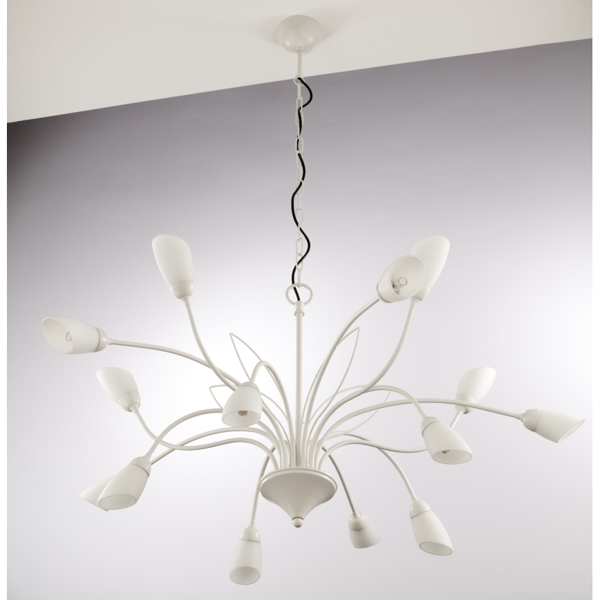 Jupiter 2062 - Lustre suspendu sur chaîne GLORIOSA 15xG9/14W/230V crème