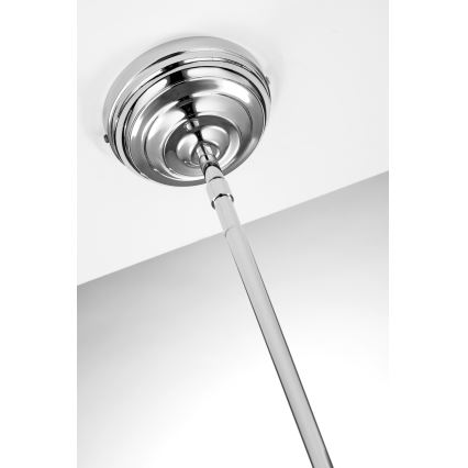 Jupiter 2071 - Lustre sur tige PLATINO 1xE27/15W/230V vert/chrome brillant