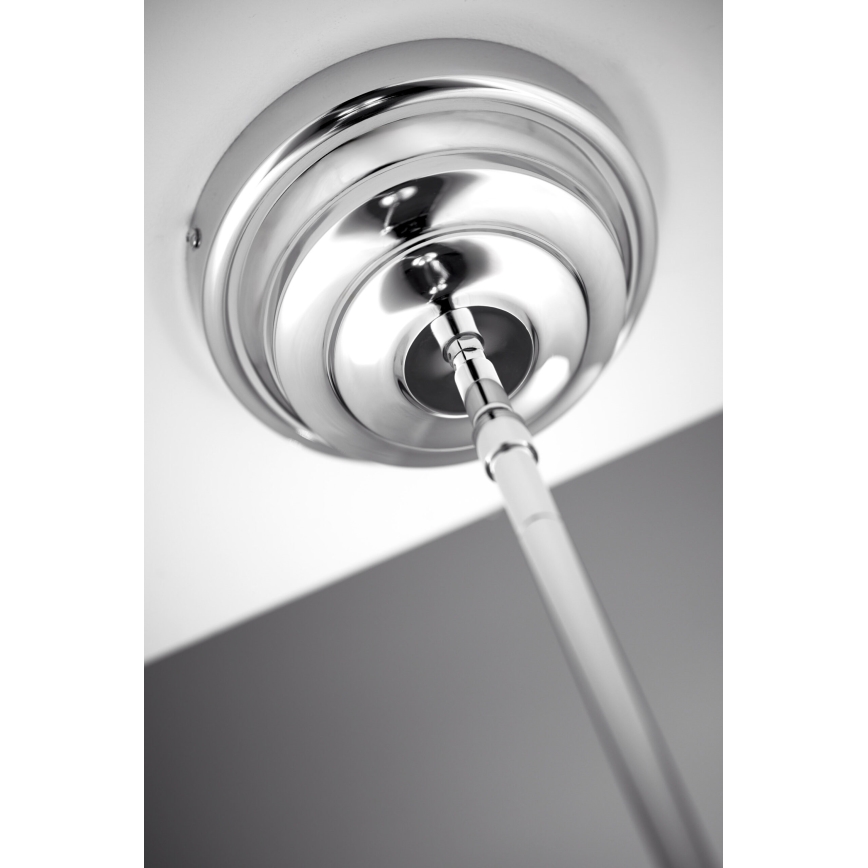 Jupiter 2072 - Lustre sur tige PLATINO 3xE27/15W/230V vert/chrome brillant