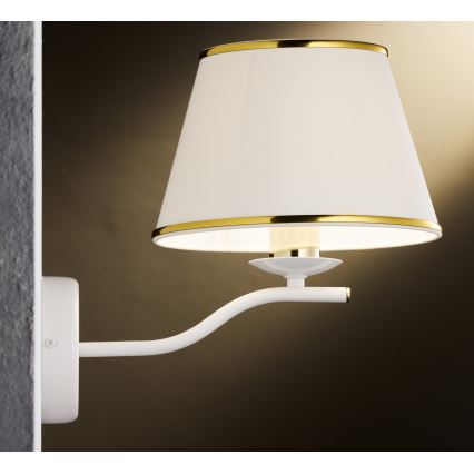 Jupiter 2086 - Applique murale SAMBA 1xE27/15W/230V blanche/dorée