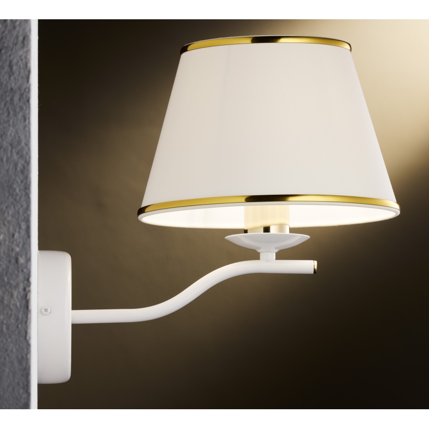 Jupiter 2086 - Applique murale SAMBA 1xE27/15W/230V blanche/dorée