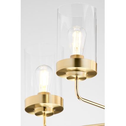 Jupiter 2087 - Lustre sur tige RAMIREZ 3xE27/15W/230V doré/noir