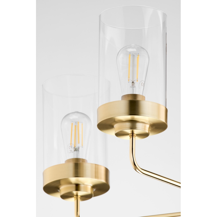 Jupiter 2087 - Lustre sur tige RAMIREZ 3xE27/15W/230V doré/noir