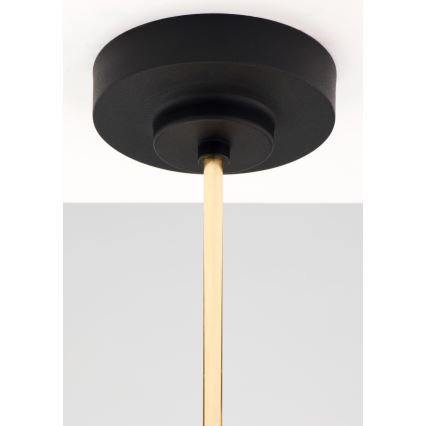 Jupiter 2089 - Lustre sur tige RAMIREZ 6xE27/15W/230V doré/noir