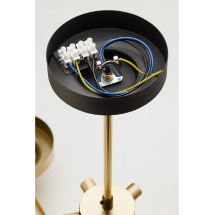 Jupiter 2089 - Lustre sur tige RAMIREZ 6xE27/15W/230V doré/noir