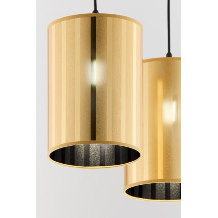 Jupiter 2091 - Suspension CORTINA sur câble 2xE27/15W/230V doré/noir