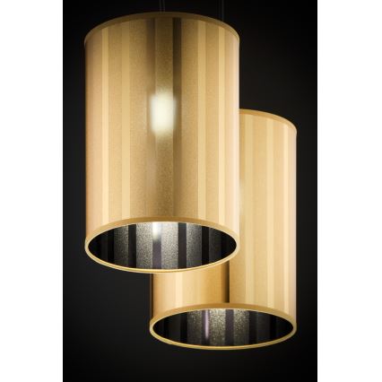 Jupiter 2091 - Suspension CORTINA sur câble 2xE27/15W/230V doré/noir