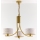 Jupiter 2096 - Lustre sur chaîne ARTHUR 3xE27/15W/230V blanc/doré/décor marbre