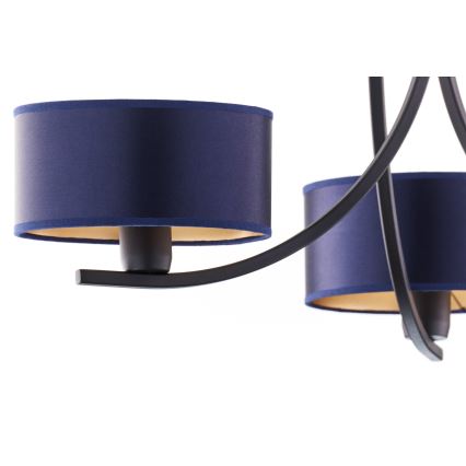 Jupiter 2099 - Lustre sur chaîne ARTHUR 3xE27/15W/230V bleu/noir