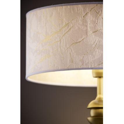 Jupiter 2112 - Lampe de table KASZMIR 1xE27/15W/230V blanche/dorée/décor marbre