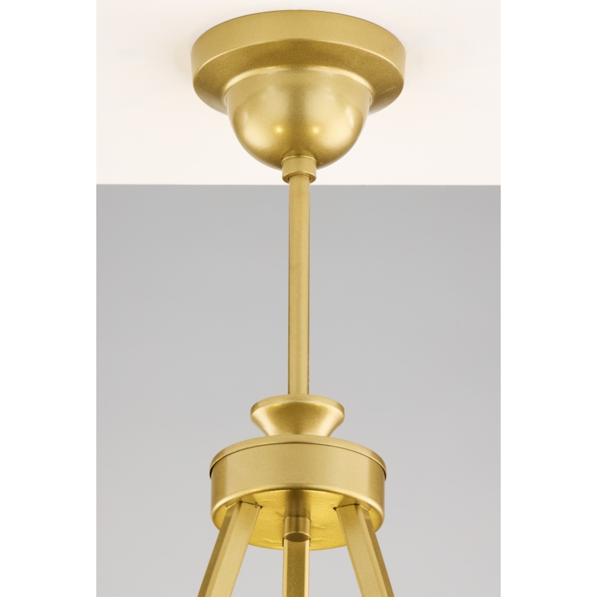 Jupiter 2113 - Lustre sur tige KASZMIR 3xE27/15W/230V bleu/doré