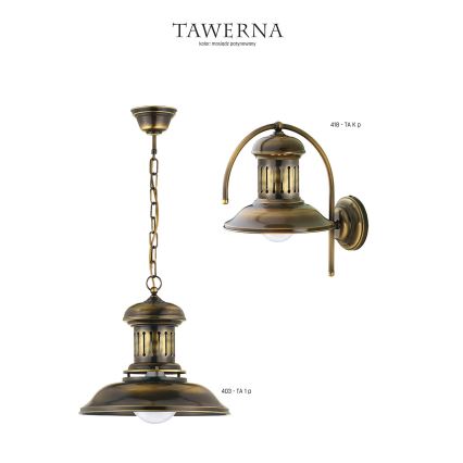 Jupiter 403 - TA 1 p - Lustre avec chaîne TAWERNA 1xE27/60W/230V