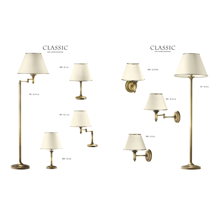 Jupiter 506 - CL K p - Applique murale CLASSIC E27/60W/230V