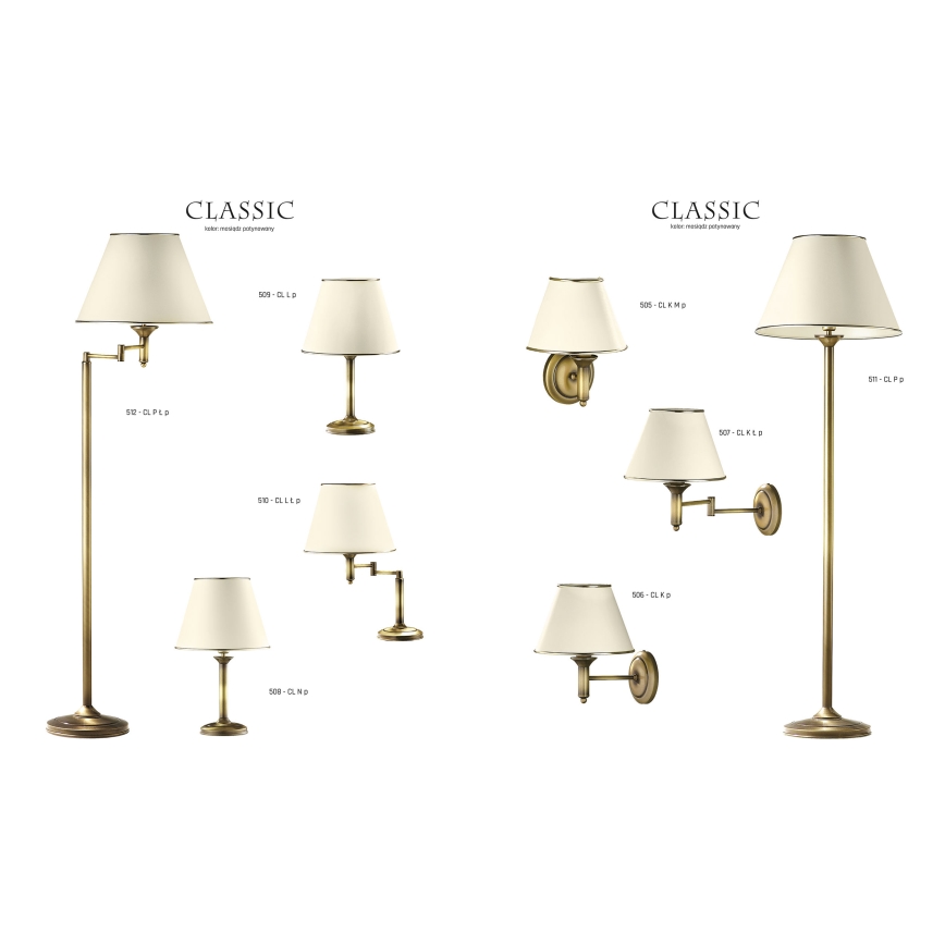 Jupiter 507 CL K L p - Applique murale CLASSIC E27/60W/230V