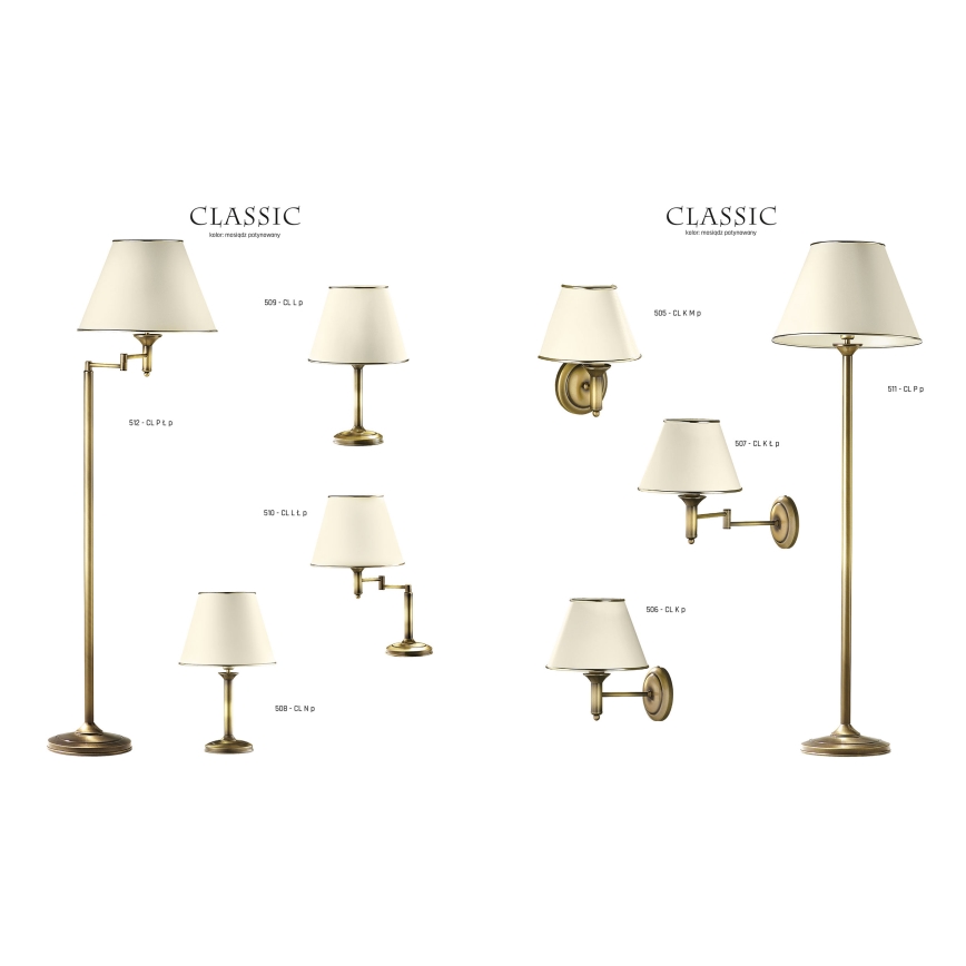 Jupiter 511 - CL P p - Lampadaire CLASSIC 1xE27/60W/230V