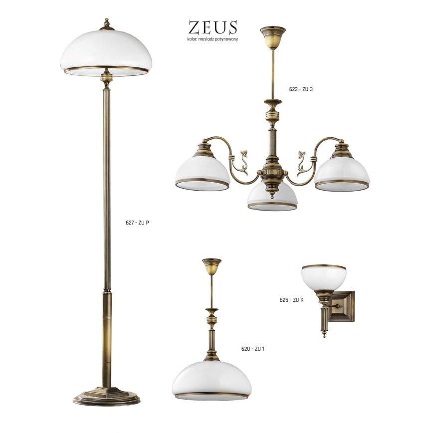 Jupiter 624 - ZU 5 - Lustre sur tige ZEUS 5xE27/60W/230V