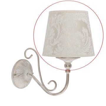 Jupiter - Abat-jour de rechange universel SOFIA E27 d. 17,5 cm crème