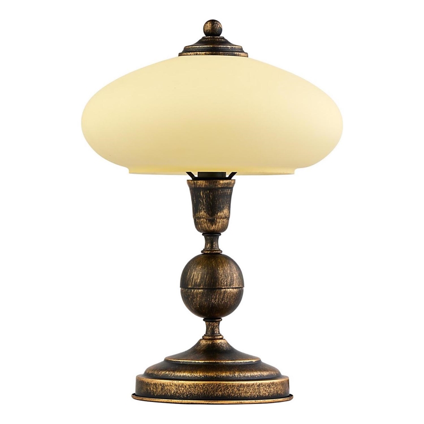 Jupiter - Lampe de table BOLERO 1xE14/40W/230V beige/bronze/patine