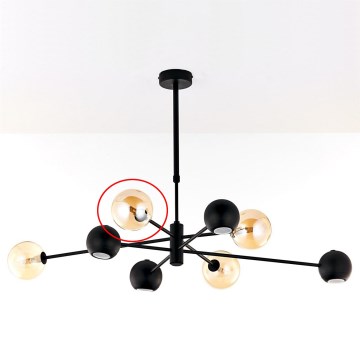 Jupiter - Verre de rechange pour lustre MOKA G9, Ø 12 cm, beige fumé