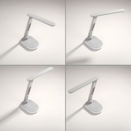 JUST LIGHT. 11018-16 - Lampe de table tactile dimmable LED RGBW avec charge sans fil TINA LED/4W/230V blanche
