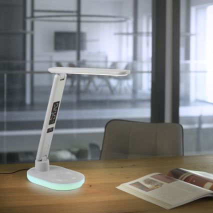 JUST LIGHT. 11018-16 - LED RGBW Lampe de table tactile dimmable avec chargement sans fil TINA LED/4W/230V blanche