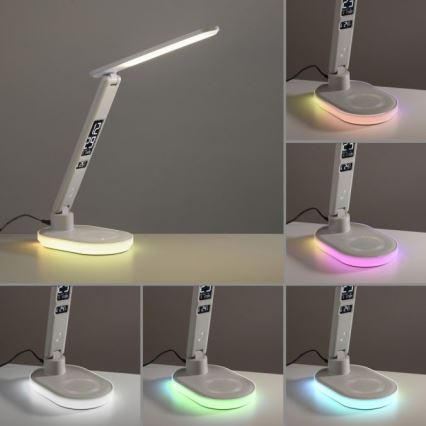 JUST LIGHT. 11018-16 - LED RGBW Lampe de table tactile dimmable avec chargement sans fil TINA LED/4W/230V blanche