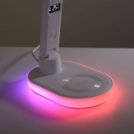 JUST LIGHT. 11018-16 - LED RGBW Lampe de table tactile dimmable avec chargement sans fil TINA LED/4W/230V blanche