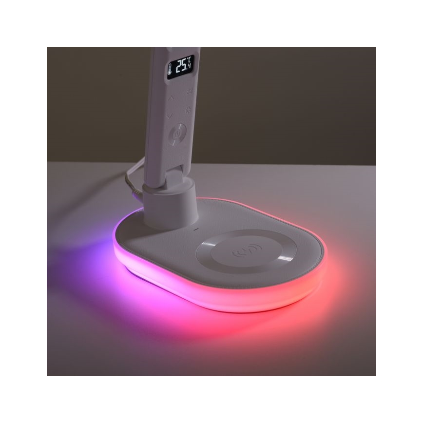 JUST LIGHT. 11018-16 - LED RGBW Lampe de table tactile dimmable avec chargement sans fil TINA LED/4W/230V blanche
