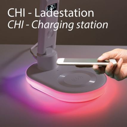 JUST LIGHT. 11018-16 - LED RGBW Lampe de table tactile dimmable avec chargement sans fil TINA LED/4W/230V blanche