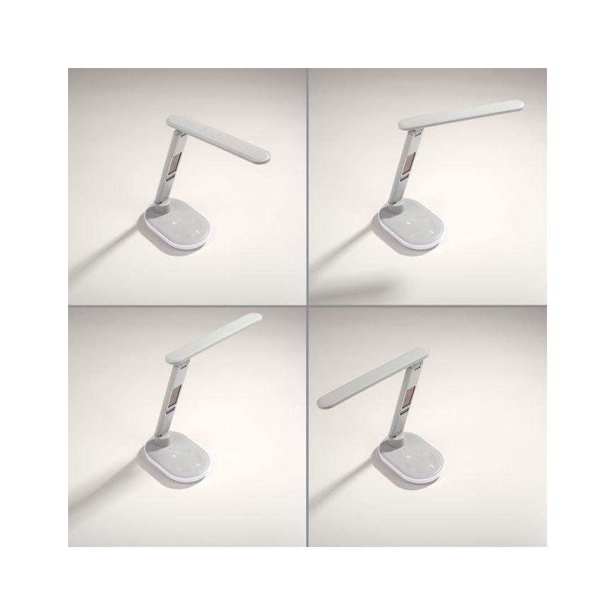 JUST LIGHT. 11018-16 - LED RGBW Lampe de table tactile dimmable avec chargement sans fil TINA LED/4W/230V blanche