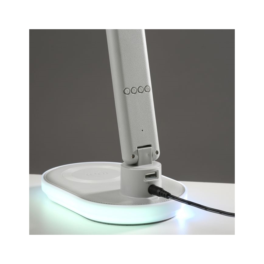 JUST LIGHT. 11018-16 - LED RGBW Lampe de table tactile dimmable avec chargement sans fil TINA LED/4W/230V blanche