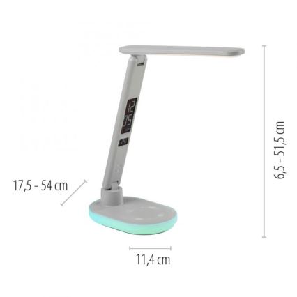 JUST LIGHT. 11018-16 - LED RGBW Lampe de table tactile dimmable avec chargement sans fil TINA LED/4W/230V blanche