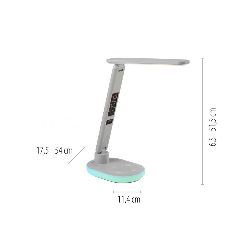 JUST LIGHT. 11018-16 - LED RGBW Lampe de table tactile dimmable avec chargement sans fil TINA LED/4W/230V blanche