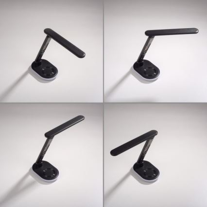 JUST LIGHT. 11018-18 - Lampe de table tactile LED RGBW dimmable avec recharge sans fil TINA LED/4W/230V noire