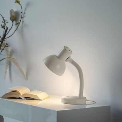 JUST LIGHT. 11080-16 - Lampe de table flexible FLEXI 1xE27/25W/230V blanche