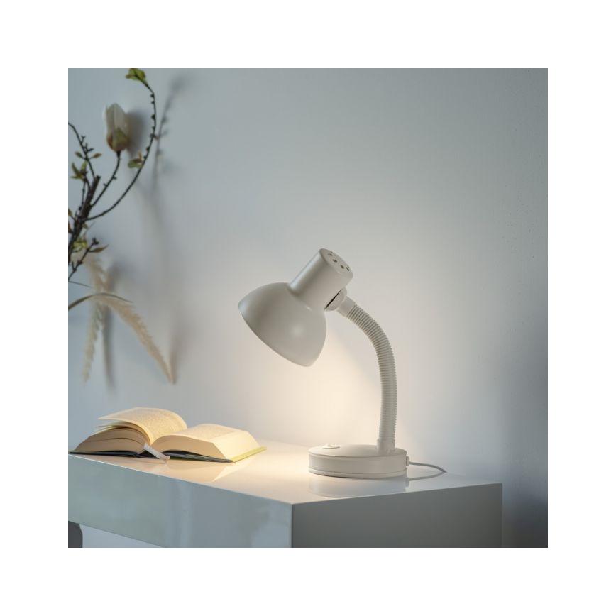 JUST LIGHT. 11080-16 - Lampe de table flexible FLEXI 1xE27/25W/230V blanche