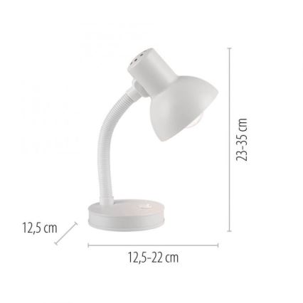 JUST LIGHT. 11080-16 - Lampe de table flexible FLEXI 1xE27/25W/230V blanche