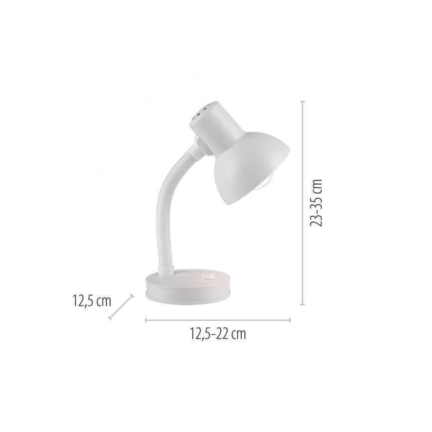 JUST LIGHT. 11080-16 - Lampe de table flexible FLEXI 1xE27/25W/230V blanche