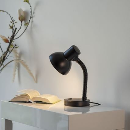 JUST LIGHT. 11080-18 - Lampe de bureau flexible FLEXI 1xE27/25W/230V noir