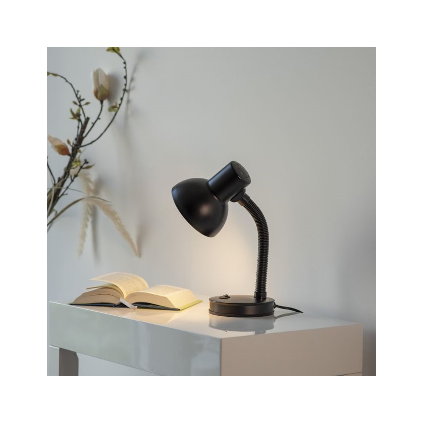 JUST LIGHT. 11080-18 - Lampe de bureau flexible FLEXI 1xE27/25W/230V noir