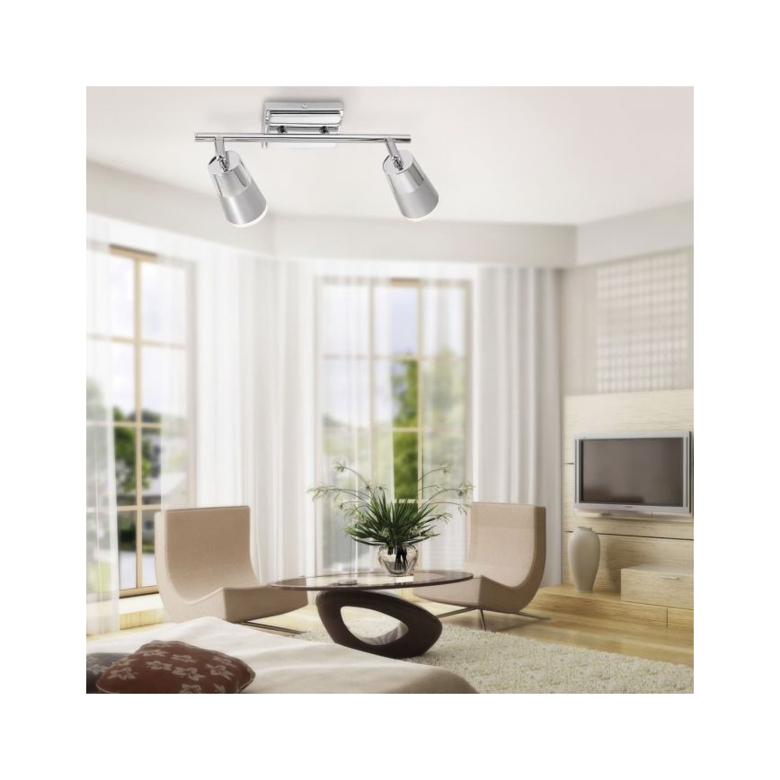 JUST LIGHT. 11229-17 - Spot DALLI 2xLED/3,5W/230V chrome brillant