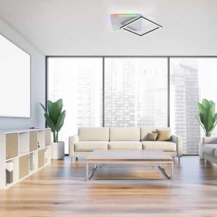 JUST LIGHT. 11327-95 - Plafonnier RGBW à intensité variable RENDA LED/31W/230V 2700-5000K + télécommande