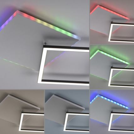 JUST LIGHT. 11327-95 - Plafonnier RGBW à intensité variable RENDA LED/31W/230V 2700-5000K + télécommande