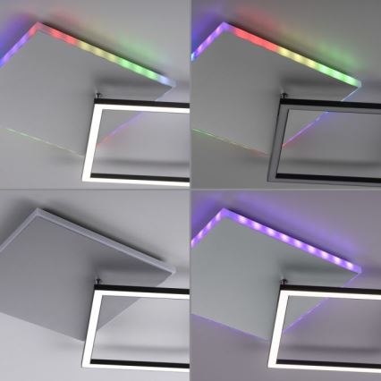 JUST LIGHT. 11327-95 - Plafonnier RGBW à intensité variable RENDA LED/31W/230V 2700-5000K + télécommande
