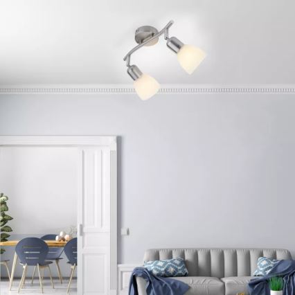 JUST LIGHT. 11952-55 - Spot KARO 2xE14/40W/230V chrome mat