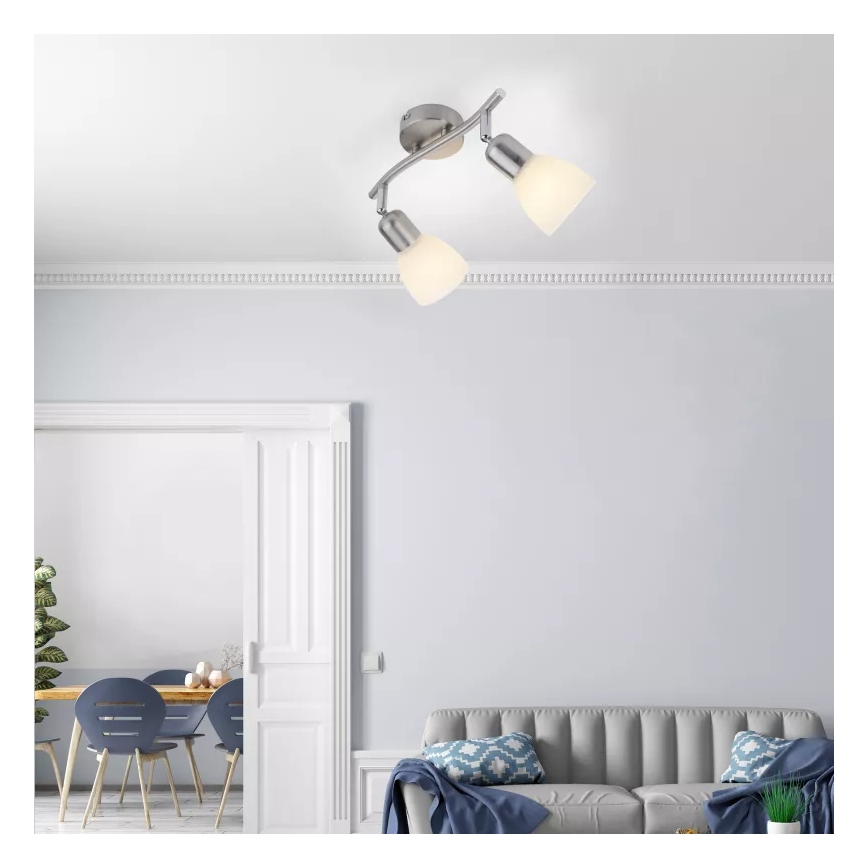 JUST LIGHT. 11952-55 - Spot KARO 2xE14/40W/230V chrome mat